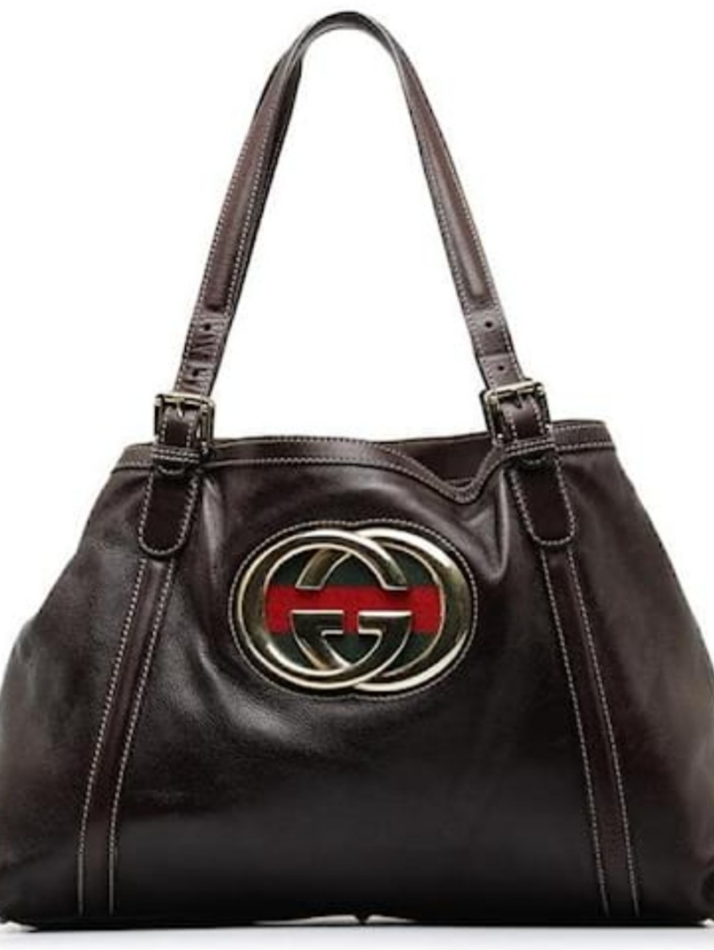 Gucci Britt Brown Leather Handbag - Picture 11 of 12